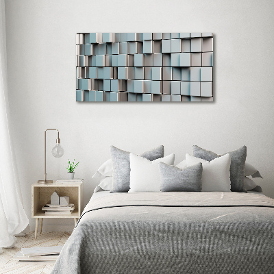 Tableau sur toile Mur de cubes