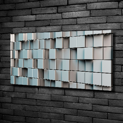 Tableau sur toile Mur de cubes