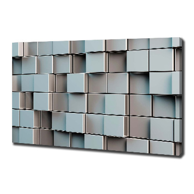 Tableau sur toile Mur de cubes