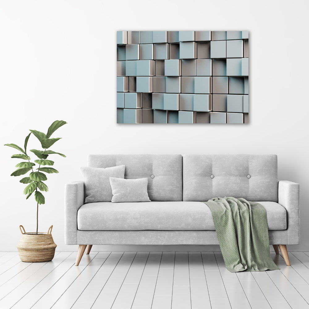 Tableau sur toile Mur de cubes