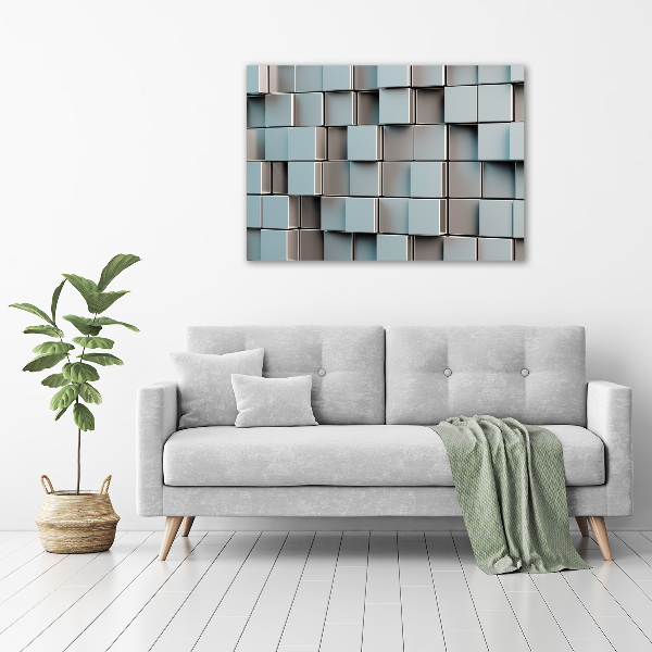 Tableau sur toile Mur de cubes