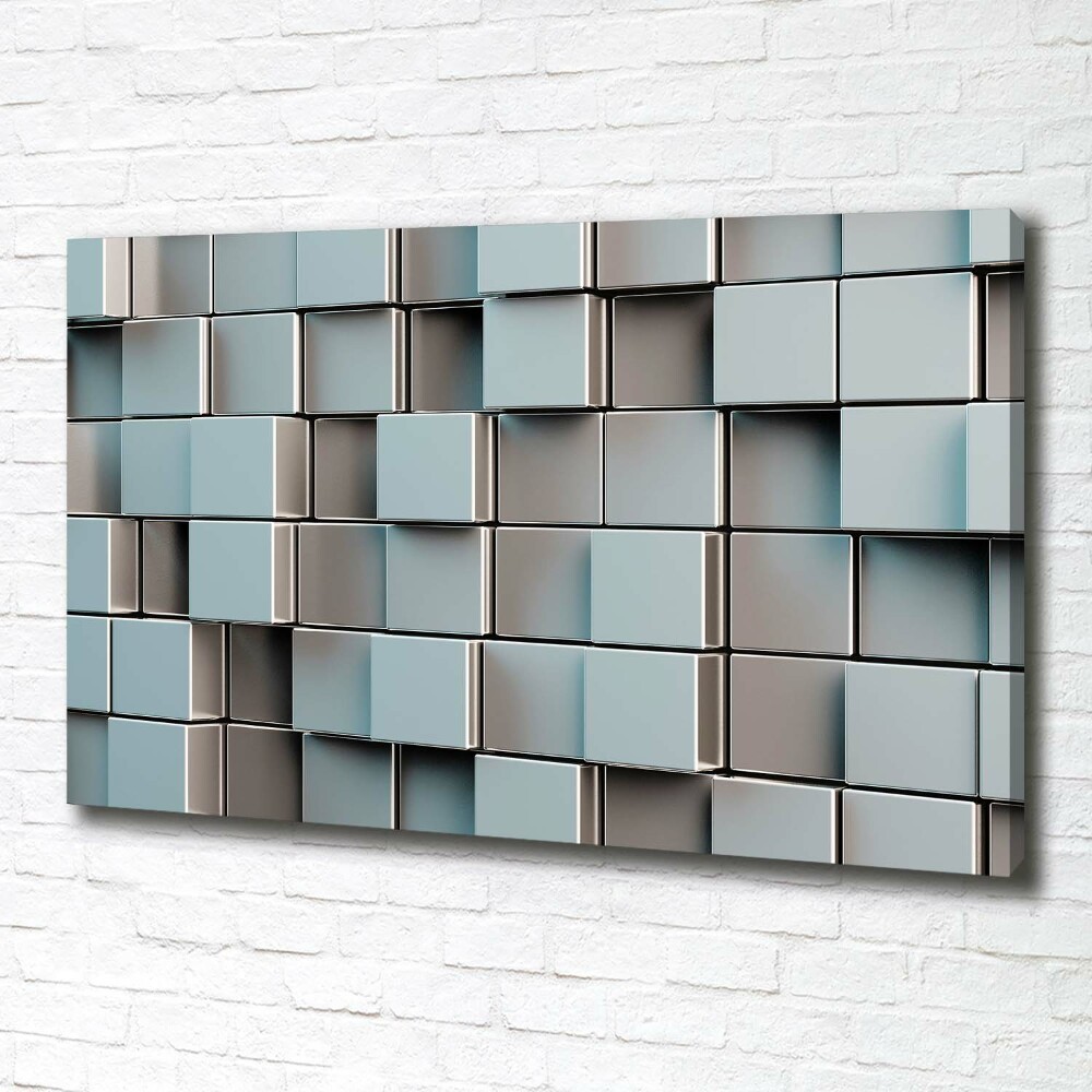 Tableau sur toile Mur de cubes