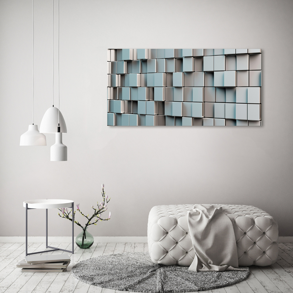 Tableau sur toile Mur de cubes