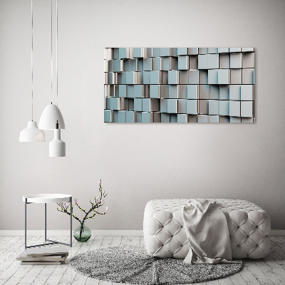 Tableau sur toile Mur de cubes