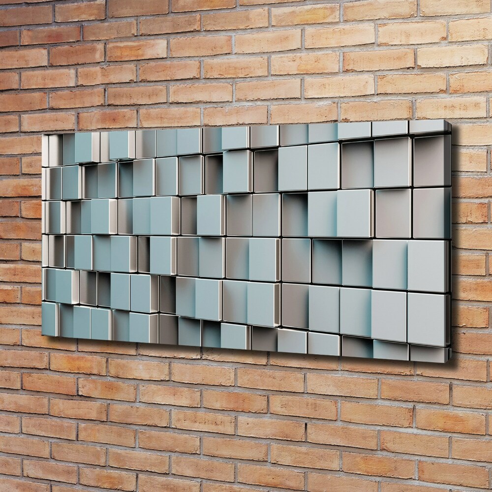 Tableau sur toile Mur de cubes