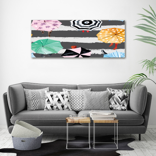 Tableau sur toile Parapluies colorés