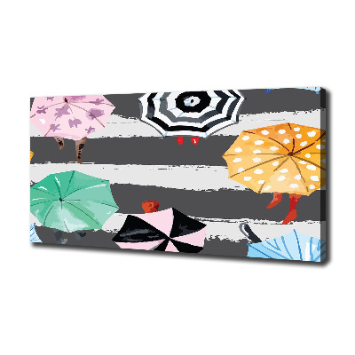 Tableau sur toile Parapluies colorés