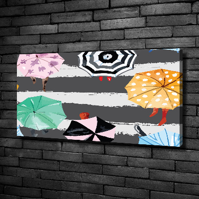 Tableau sur toile Parapluies colorés