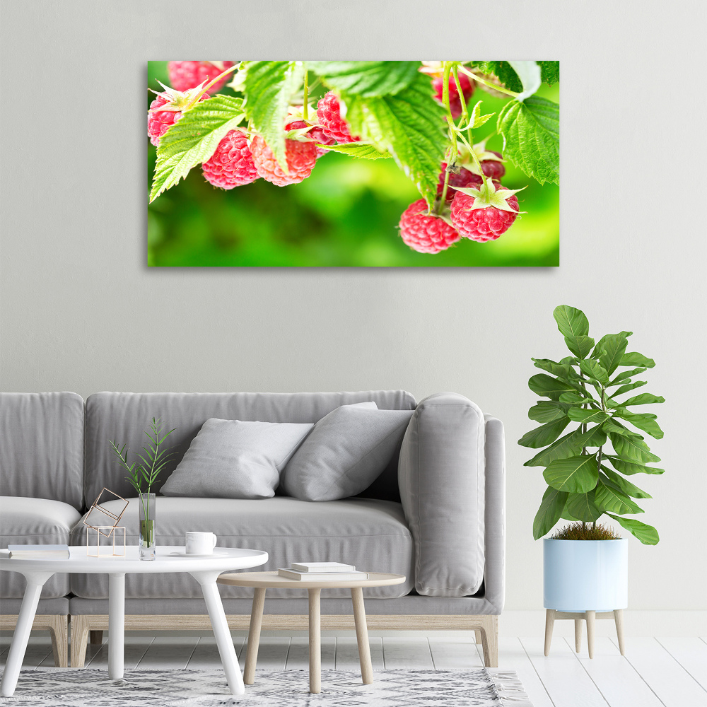 Tableau imprimé sur toile Framboises dans le jardin