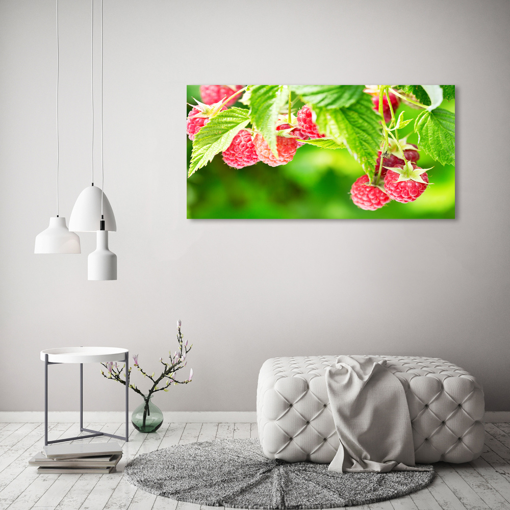 Tableau imprimé sur toile Framboises dans le jardin