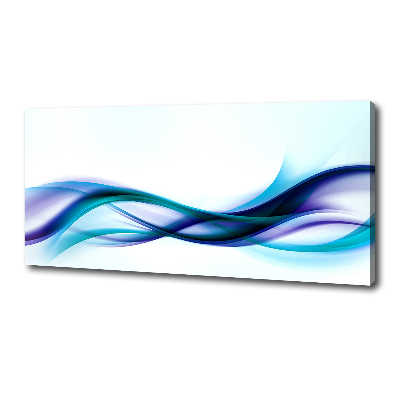 Tableau toile imprimée Vagues abstraites bleues et violettes