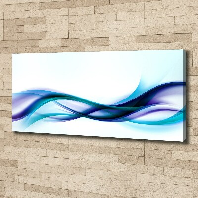 Tableau toile imprimée Vagues abstraites bleues et violettes