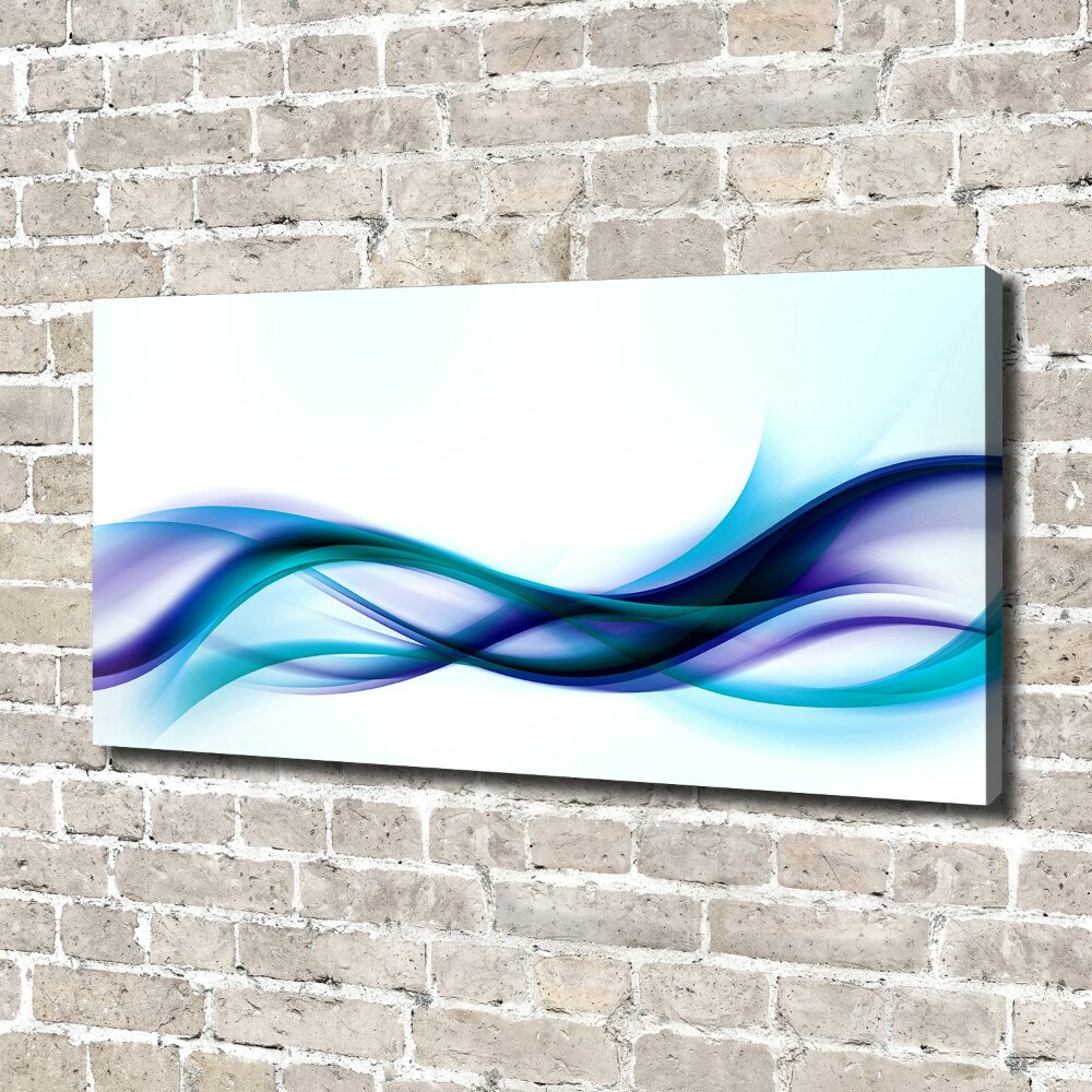 Tableau toile imprimée Vagues abstraites bleues et violettes