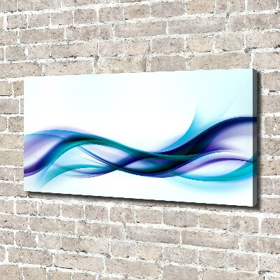 Tableau toile imprimée Vagues abstraites bleues et violettes