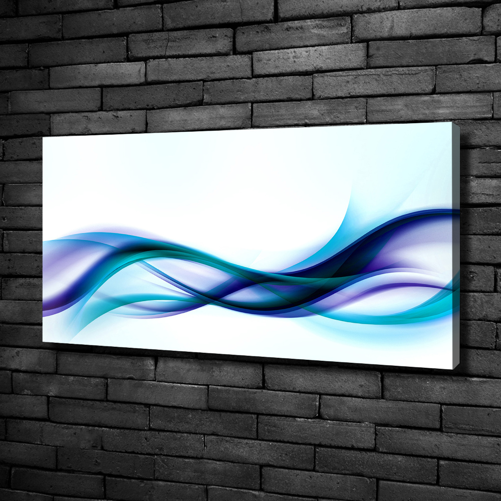 Tableau toile imprimée Vagues abstraites bleues et violettes