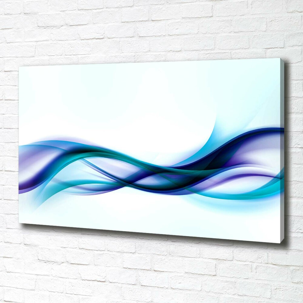 Tableau toile imprimée Vagues abstraites bleues et violettes