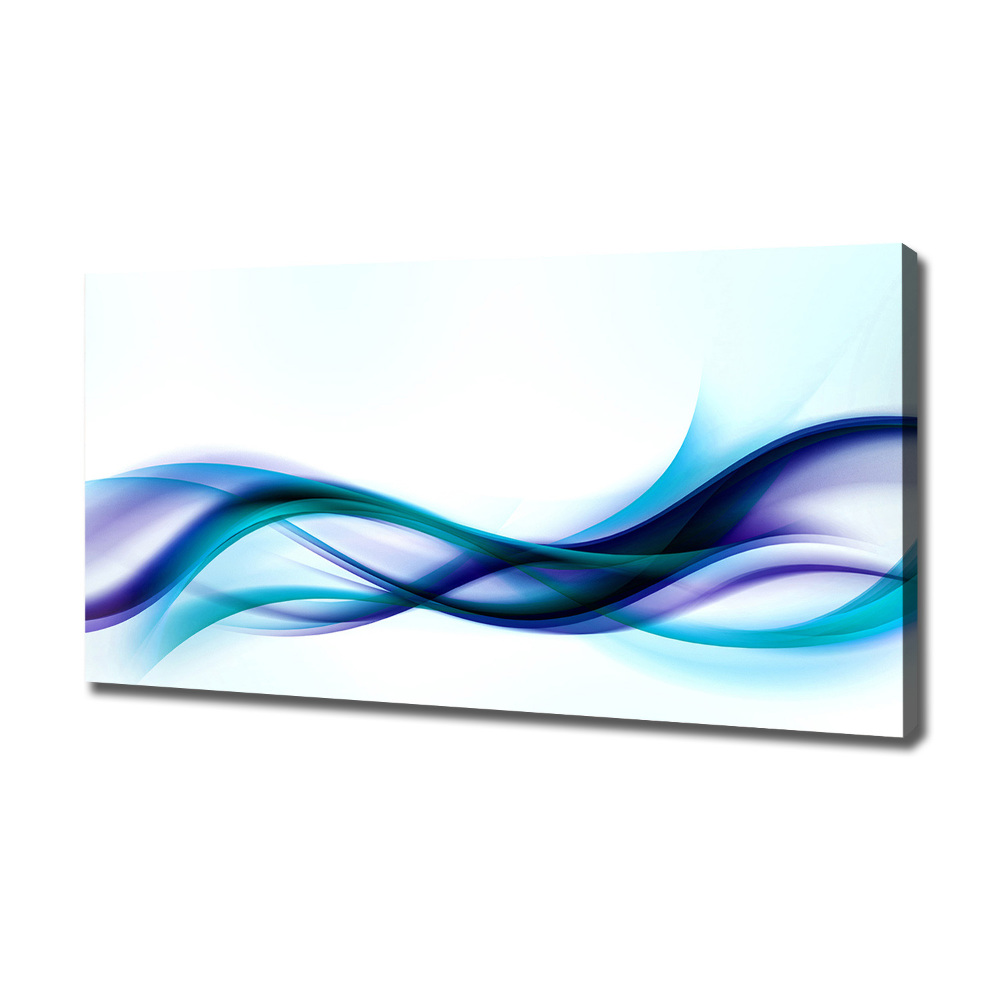 Tableau toile imprimée Vagues abstraites bleues et violettes