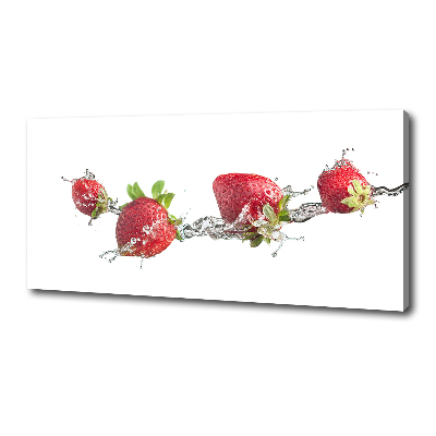 Tableau imprimé sur toile Fraises et eau