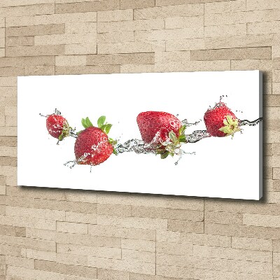 Tableau imprimé sur toile Fraises et eau