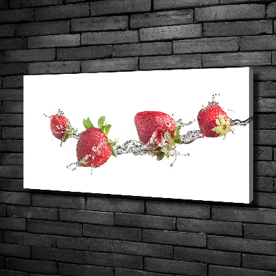 Tableau imprimé sur toile Fraises et eau