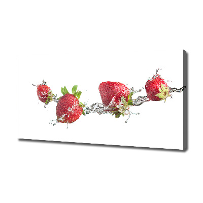 Tableau imprimé sur toile Fraises et eau