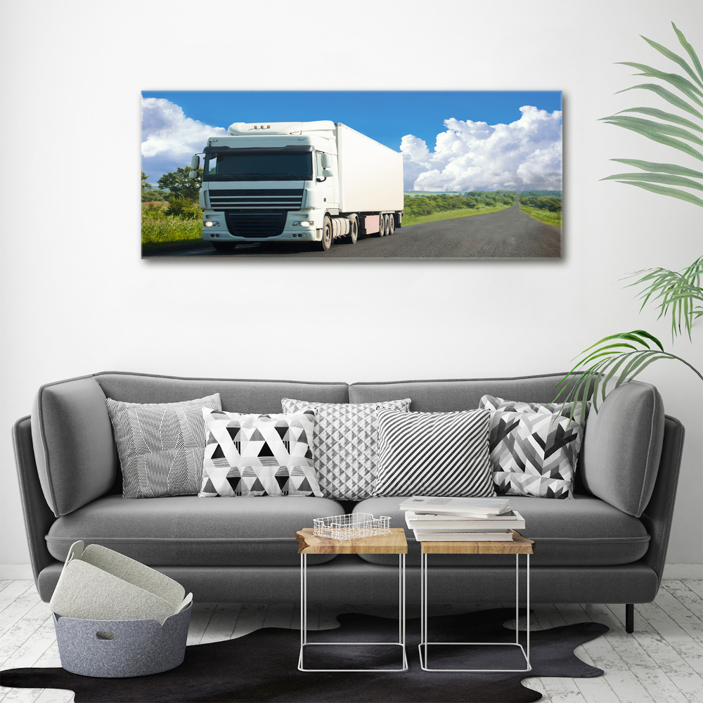 Tableau imprimé sur toile Camion blanc