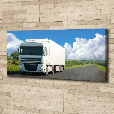 Tableau imprimé sur toile Camion blanc