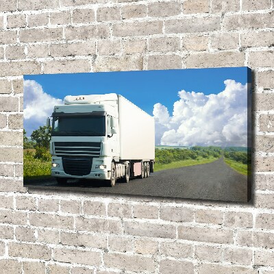 Tableau imprimé sur toile Camion blanc