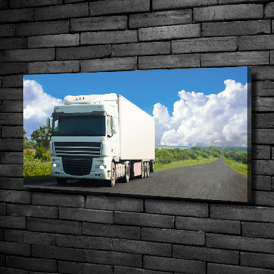 Tableau imprimé sur toile Camion blanc