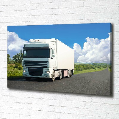 Tableau imprimé sur toile Camion blanc