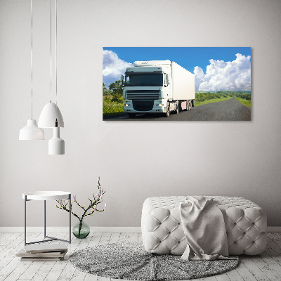 Tableau imprimé sur toile Camion blanc