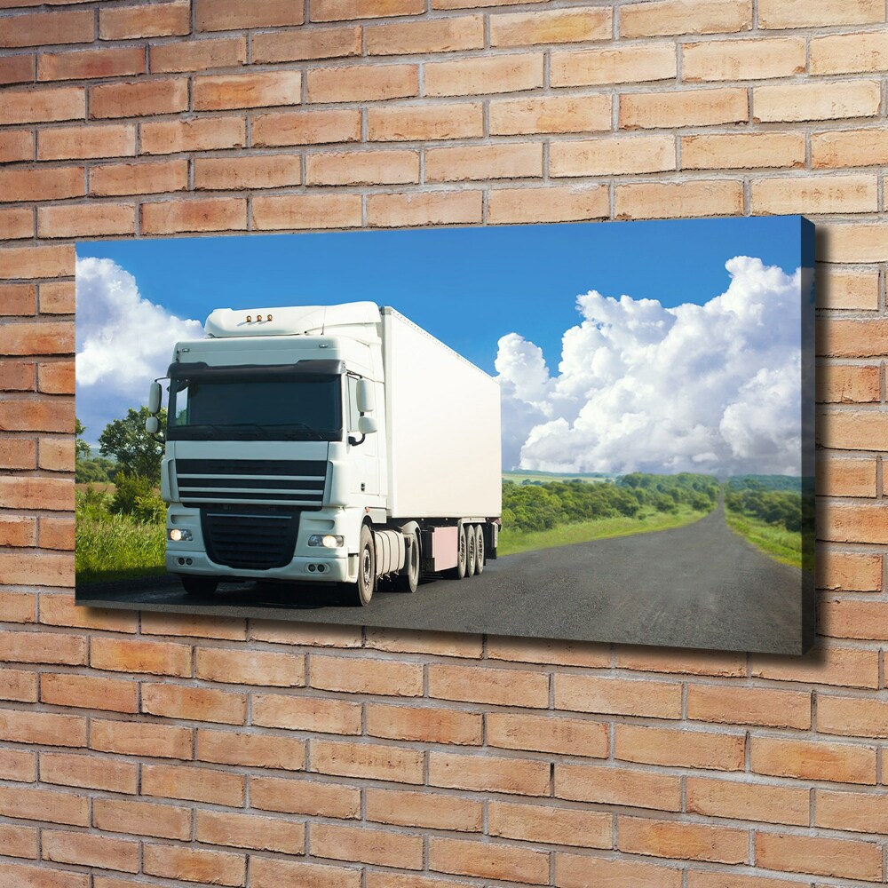 Tableau imprimé sur toile Camion blanc