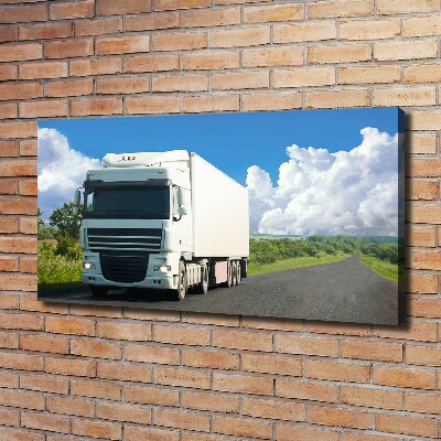 Tableau imprimé sur toile Camion blanc