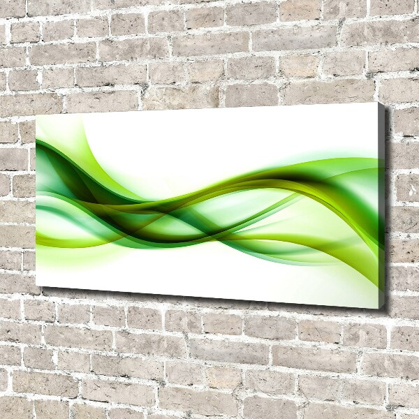 Tableau imprimé sur toile Abstraction vagues vertes