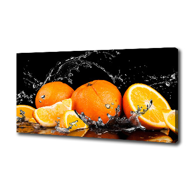 Tableau imprimé sur toile Oranges et eau