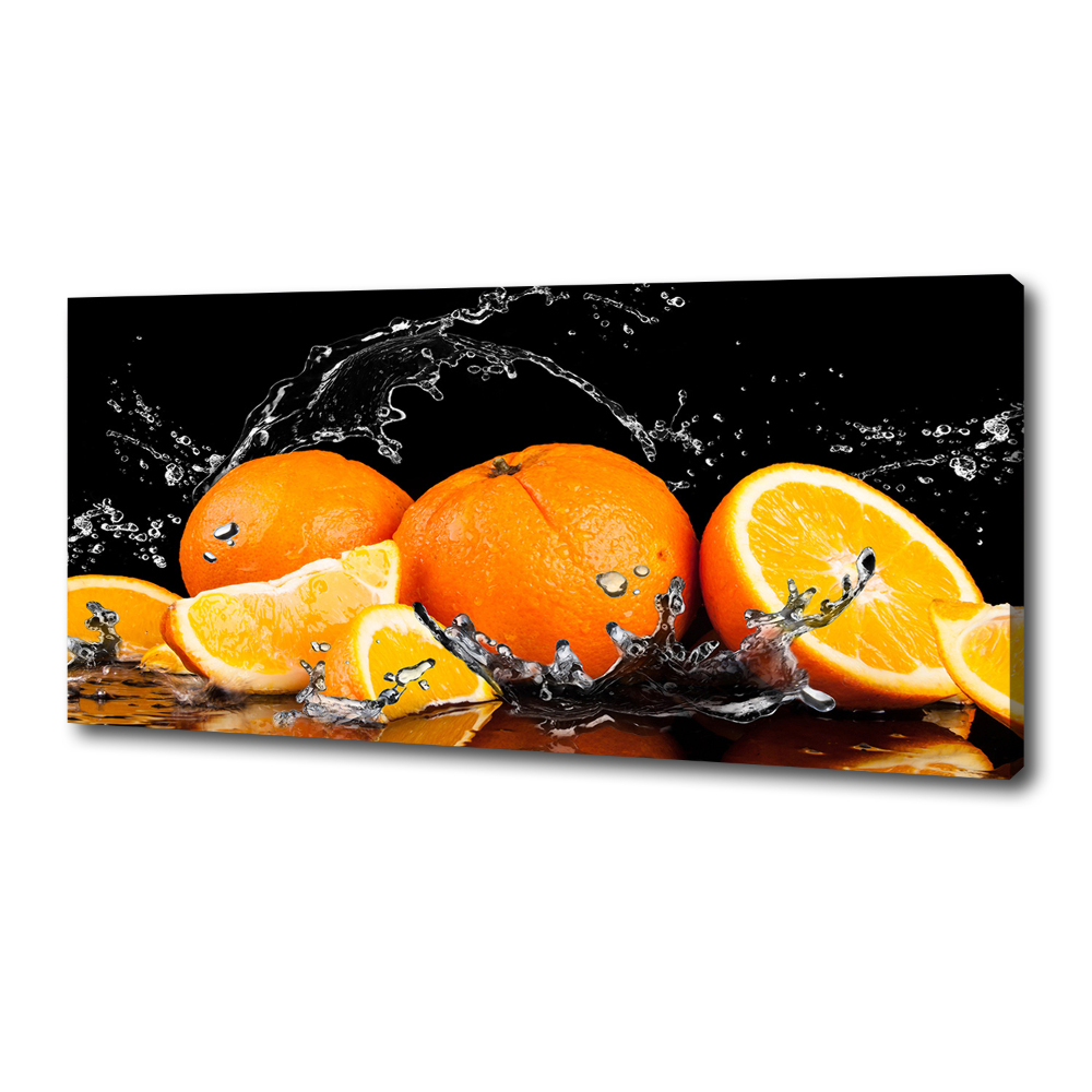 Tableau imprimé sur toile Oranges et eau