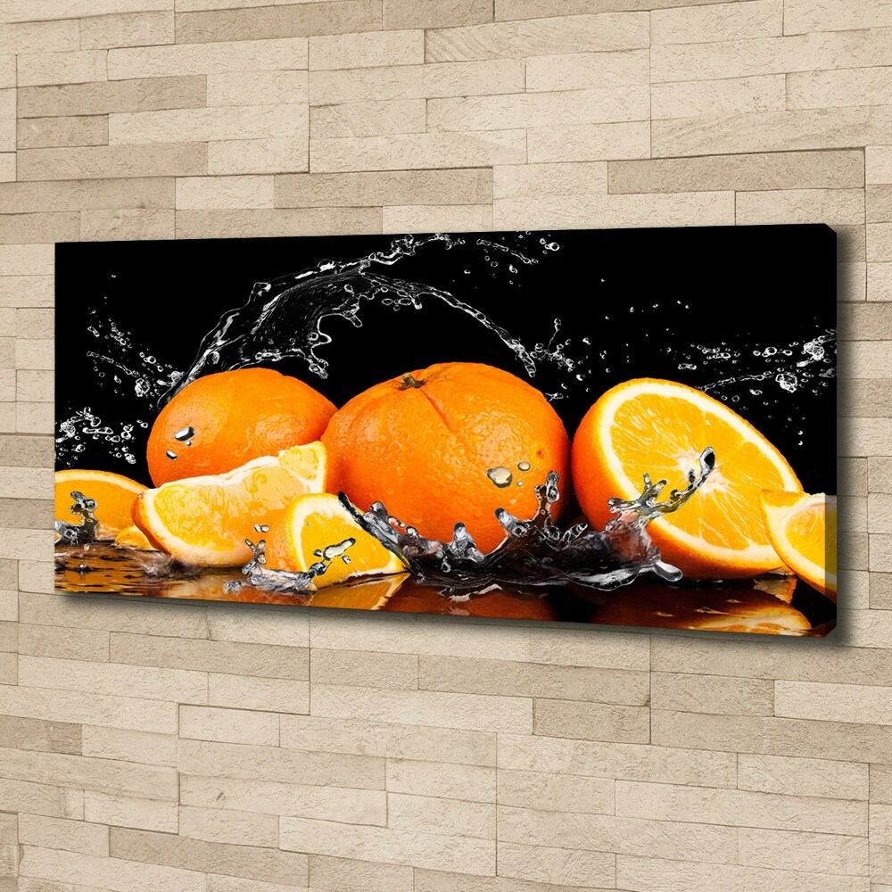 Tableau imprimé sur toile Oranges et eau