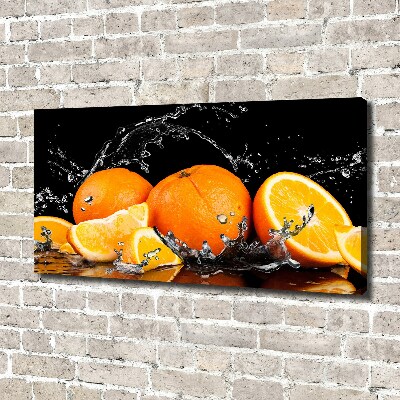 Tableau imprimé sur toile Oranges et eau