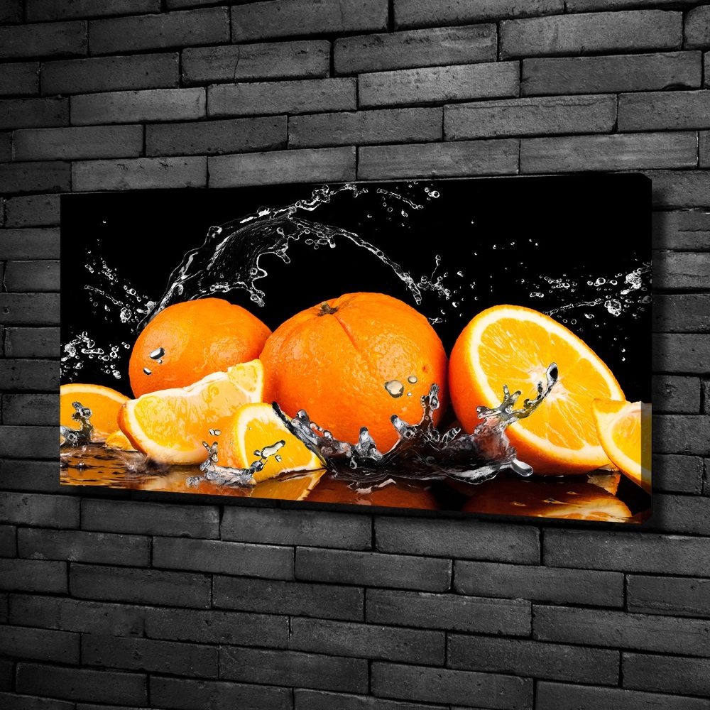 Tableau imprimé sur toile Oranges et eau