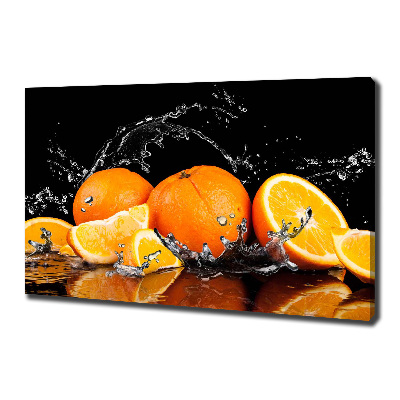 Tableau imprimé sur toile Oranges et eau