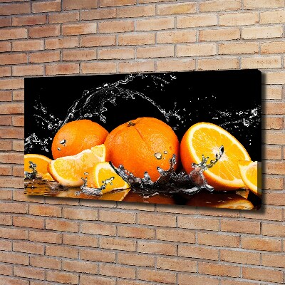 Tableau imprimé sur toile Oranges et eau