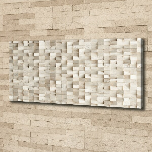 Tableau sur toile Cubes en bois