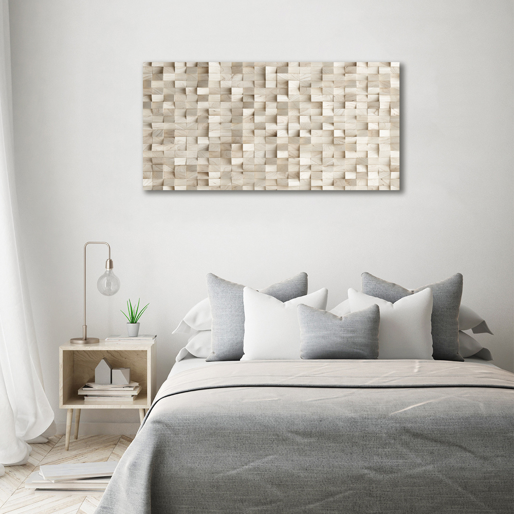 Tableau sur toile Cubes en bois