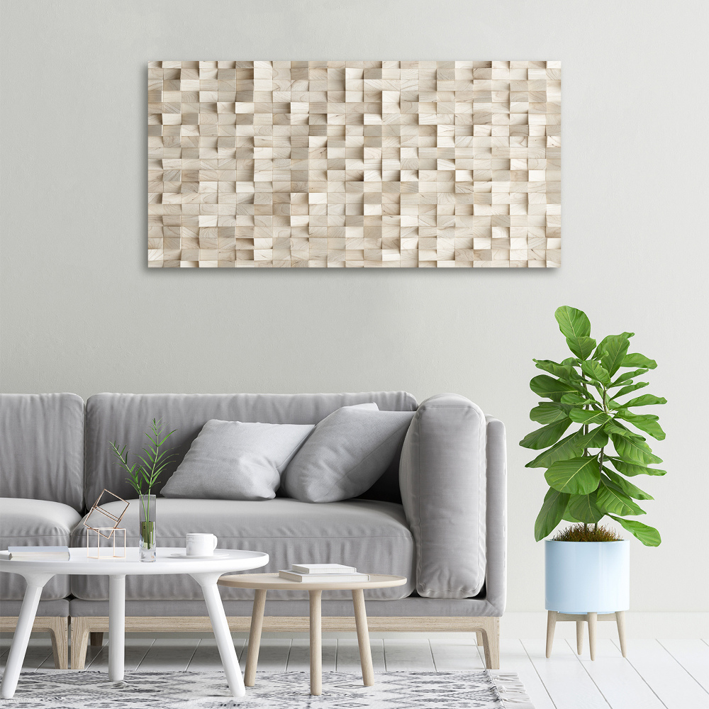 Tableau sur toile Cubes en bois