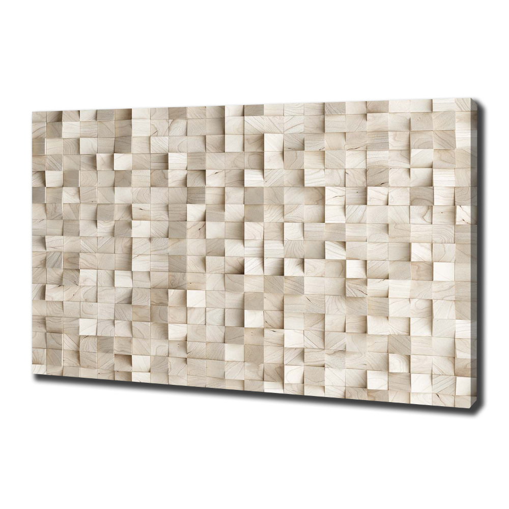 Tableau sur toile Cubes en bois