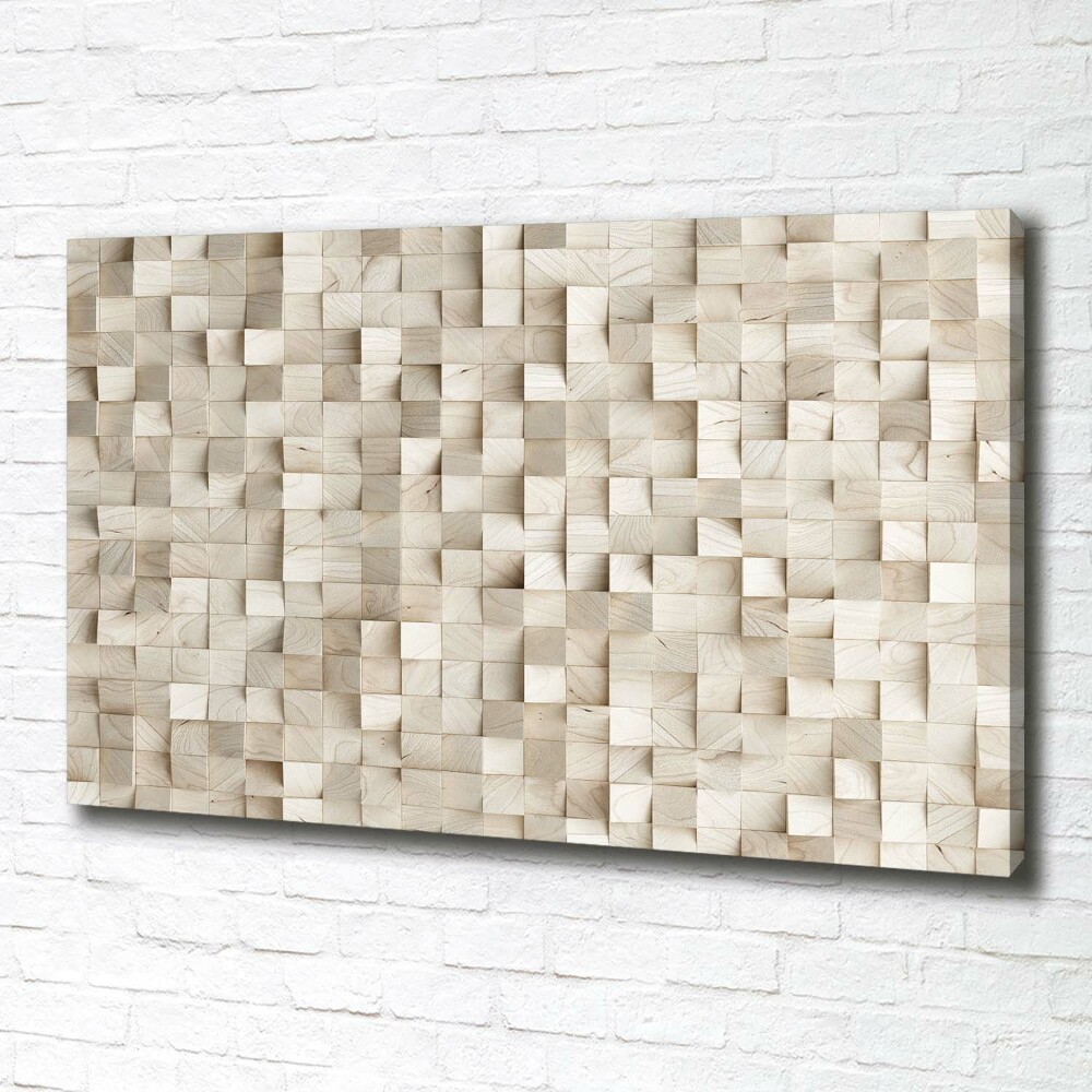 Tableau sur toile Cubes en bois