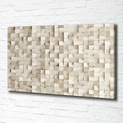 Tableau sur toile Cubes en bois