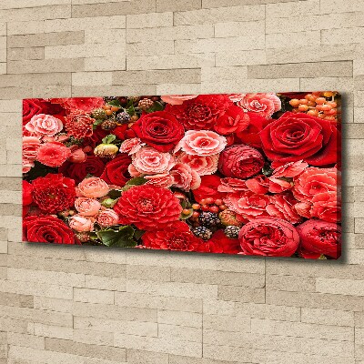 Tableau mural sur toile Fleurs rouges