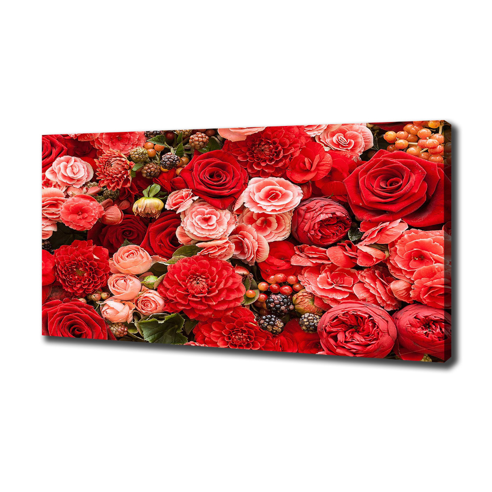 Tableau mural sur toile Fleurs rouges