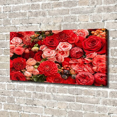 Tableau mural sur toile Fleurs rouges